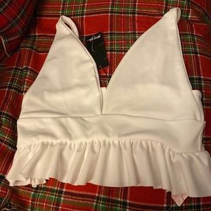 DEEP DOWN PLUNGING CROP TOP by NASTY GAL BNWT